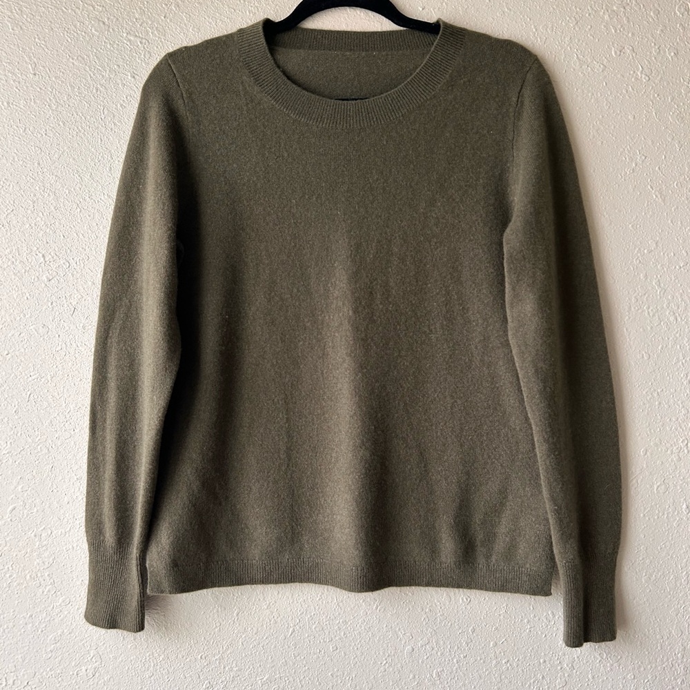 J.Crew Green Cashmere Sweater Small